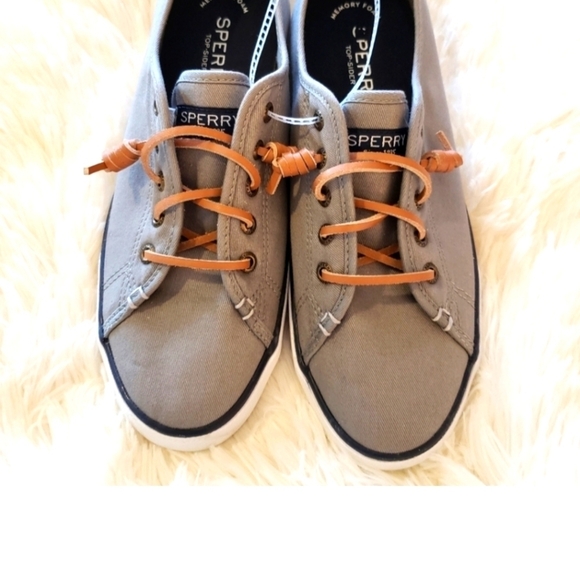 Sperry's Pier Top-Sliders Canvas Grey sz 6.5 - Picture 1 of 8